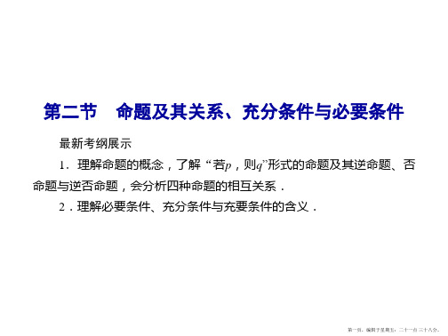 2016届高考数学理科一轮复习课件 第一章 集合与常用逻辑用语1-2