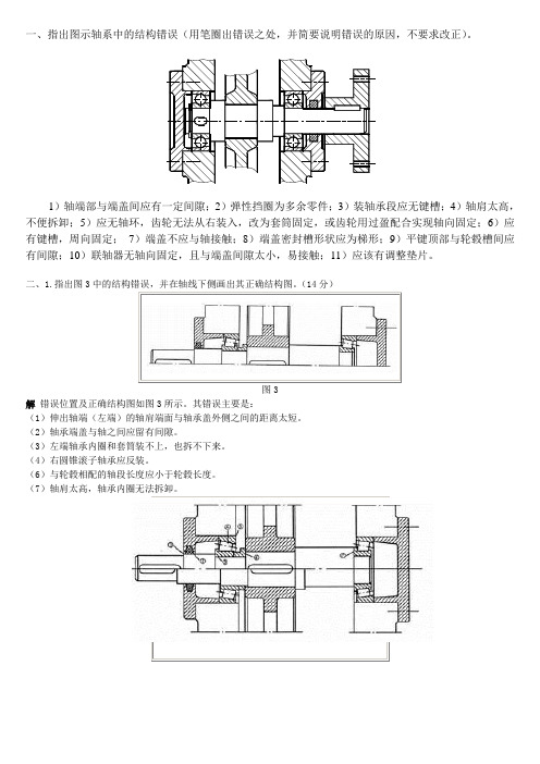 轴系改错练习