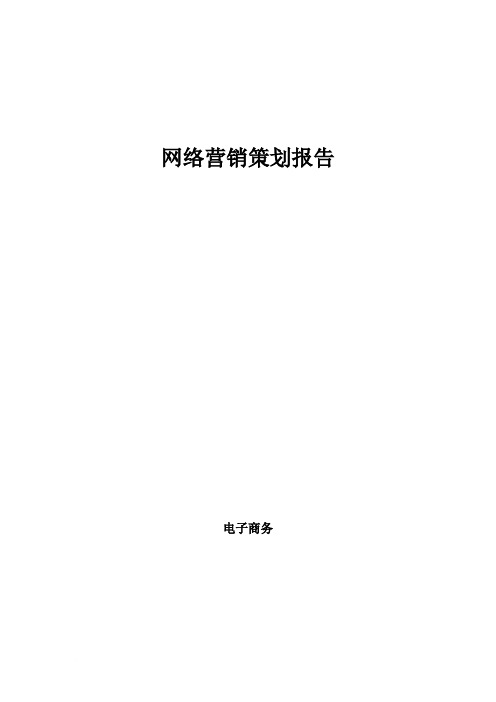 海产品零食网络营销策划报告范文