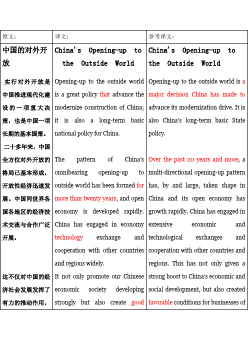 中国的对外开放