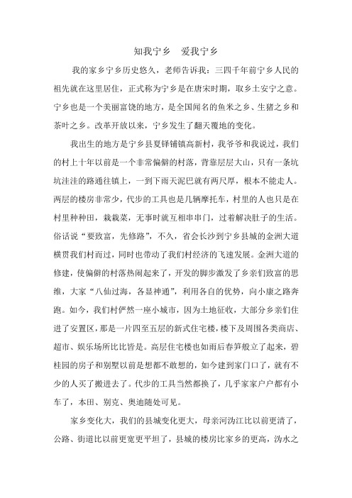知我宁乡  爱我宁乡