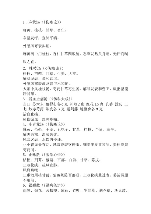针灸方剂