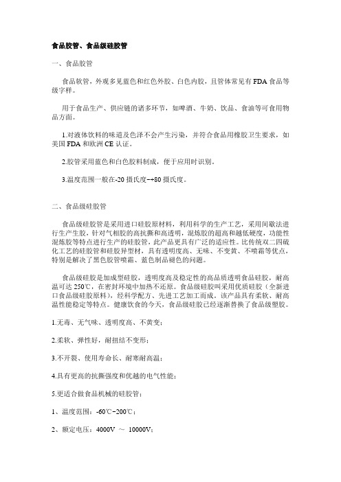 食品胶管、食品级硅胶管