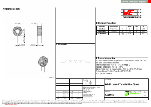 7447015;中文规格书,Datasheet资料