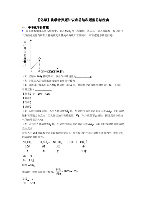 【化学】化学计算题知识点总结和题型总结经典