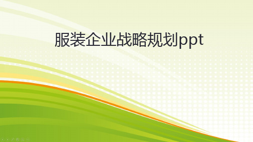 服装企业战略规划ppt