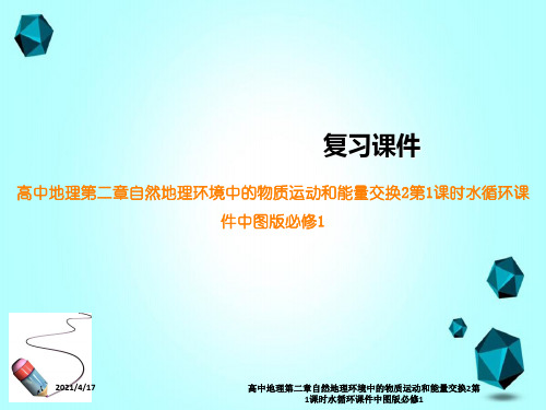 高中地理第二章自然地理环境中的物质运动和能量交换2第1课时水循环课件中图版必修1