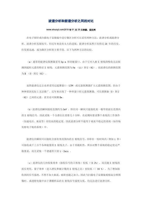 波谱仪和能谱仪