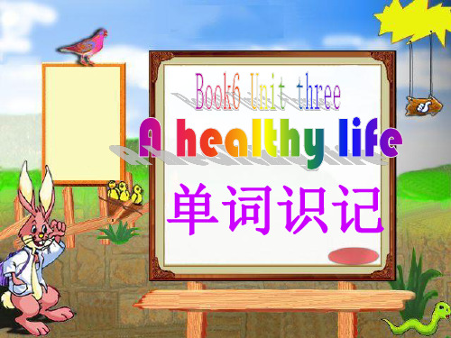 选修 6 unit 3 A healthy life单词识记课件