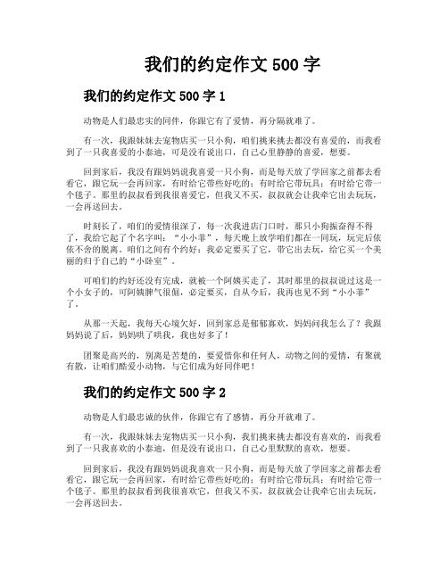 我们的约定作文500字