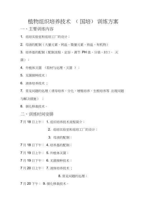 植物组织培养技术
