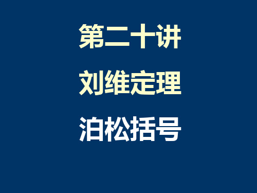 20刘维定理泊松括号与泊松定理-PPT课件