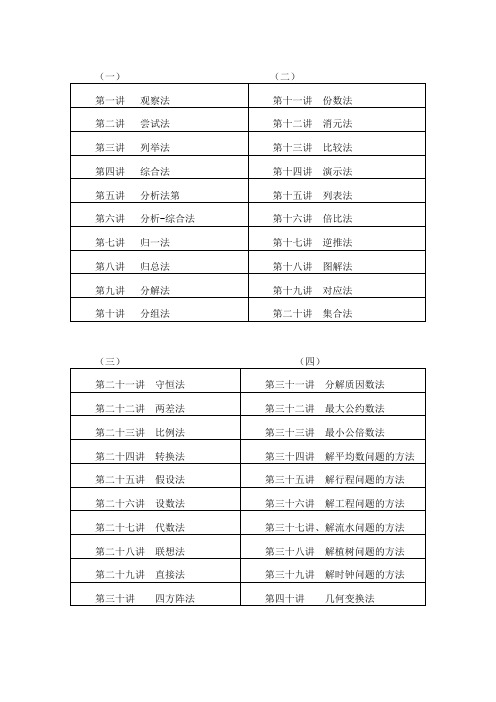 小学数学奥数方法讲义40讲(四)