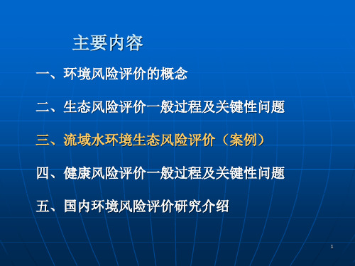 生态风险评价案例PPT课件