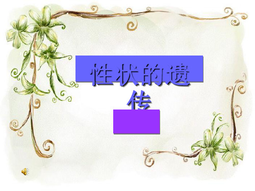 性状的遗传PPT课件
