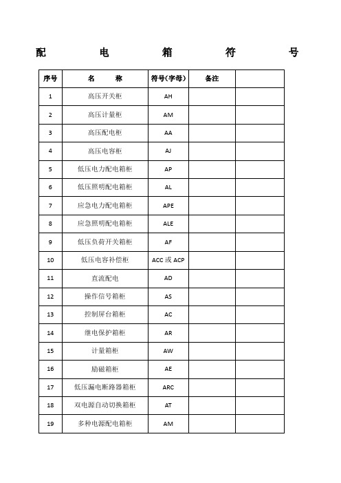 电气图纸符号大全