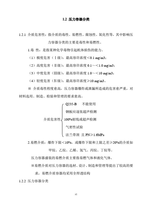 压力容器分类