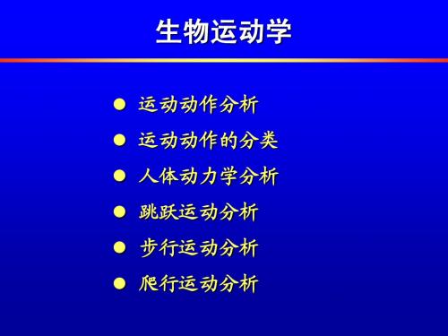 4.生物运动学