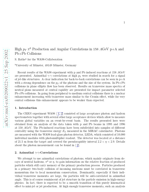 High pT pi0 Production and Angular Correlations in 158 AGeV p+A and Pb+Pb Collisions
