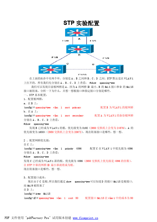 STP配置