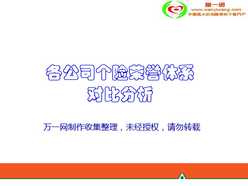 各公司个险荣誉体系概要