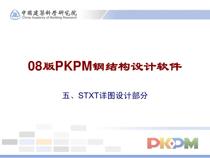 08版PKPM钢结构设计软件-STXT
