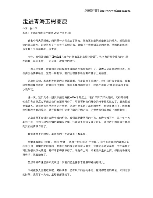 走进青海玉树高原
