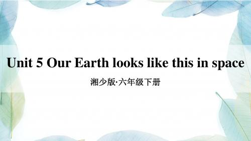小学英语六年级下册Unit 5 Our Earth looks like this in space