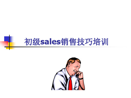 初级特卖销售技巧培训