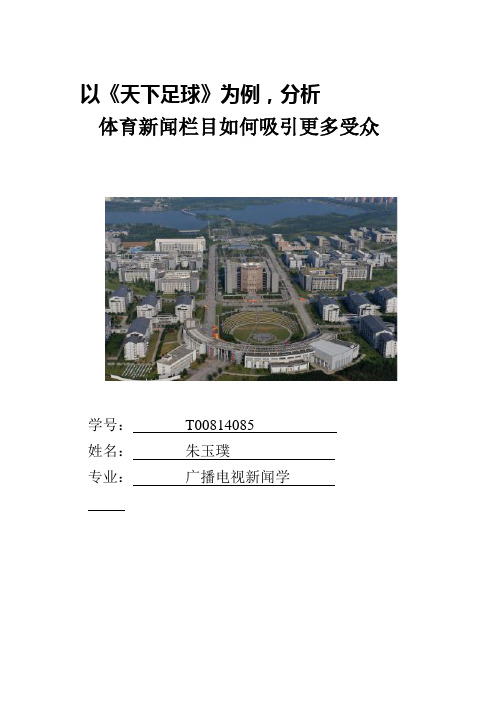 以天下足球为例,分析体育新闻栏如何的成功
