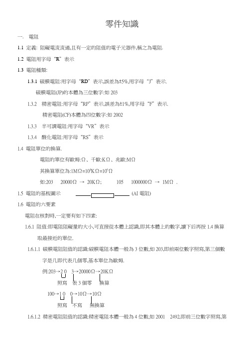 SMT、SMD贴片零件的认识与计算(零件知识)