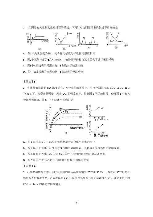 光合作用与呼吸作用带答案