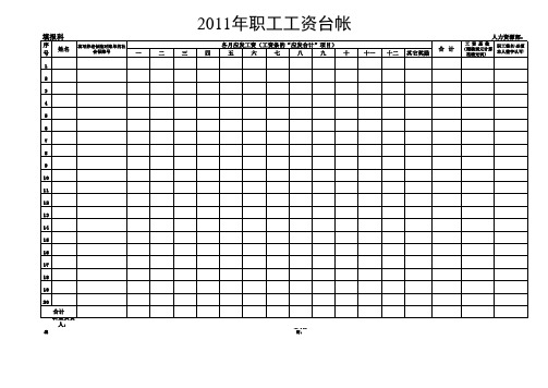 台账样板