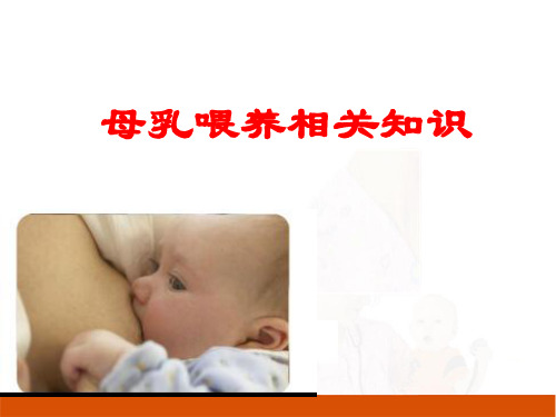母乳喂养相关知识(医学PPT课件)
