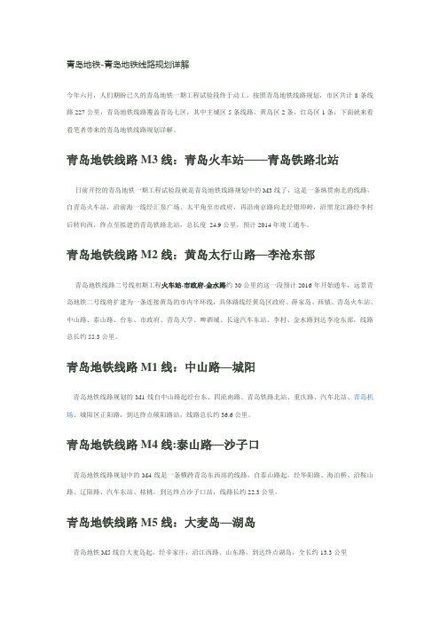 青岛地铁规划