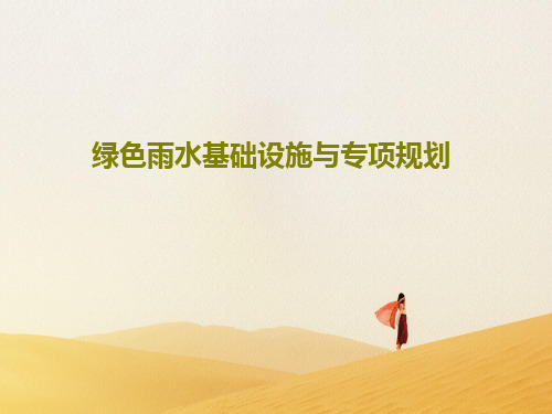 绿色雨水基础设施与专项规划30页PPT