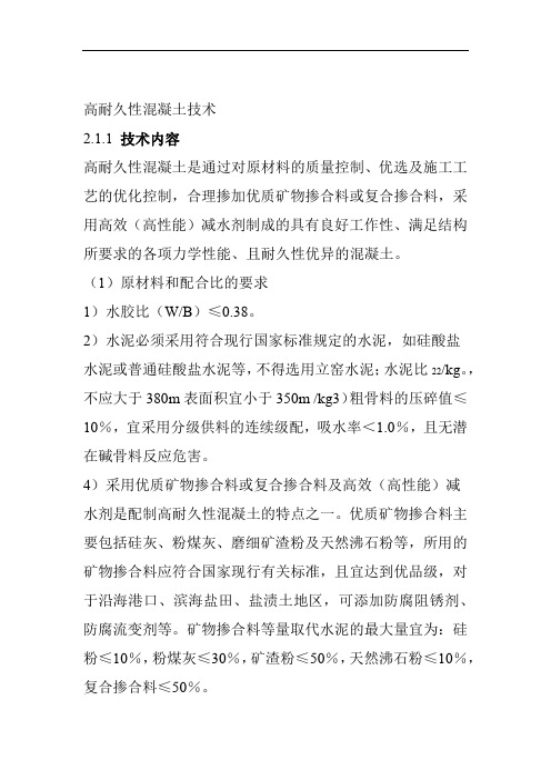 高耐久性混凝土技术
