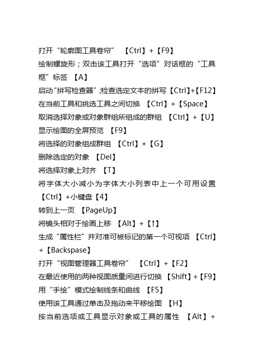 CorelDRAW X4的常用命令