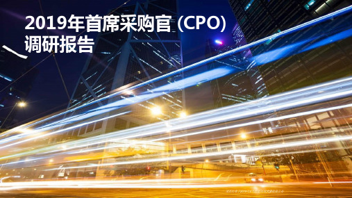 2019年全球首席采购官CPO调研报告