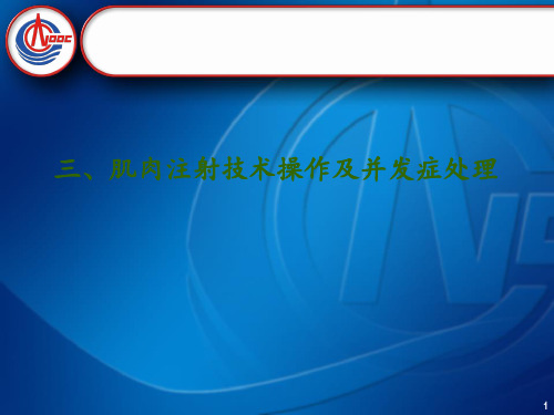 肌内注射法操作并发症预防及处理