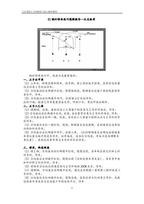义乌市驾校倒杆移库技巧