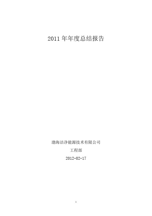 2011年年度总结报
