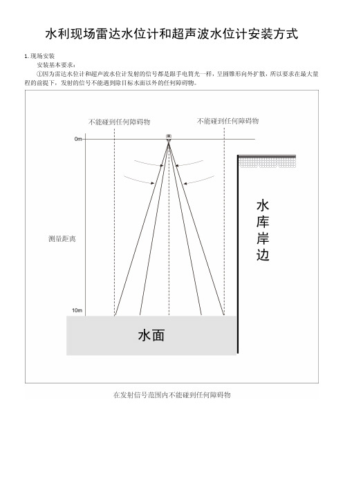 水利现场雷达水位计和超声波水位计安装方式