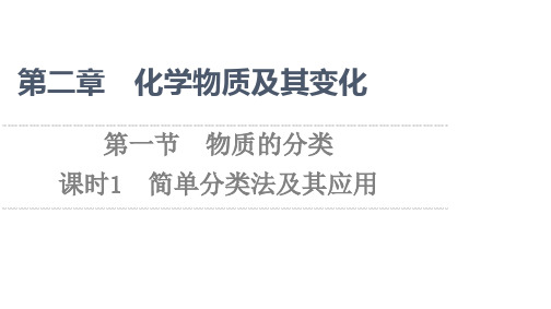 2021-2022学年高中人教版化学必修1课件：第2章第1节课时1简单分类法及其应用