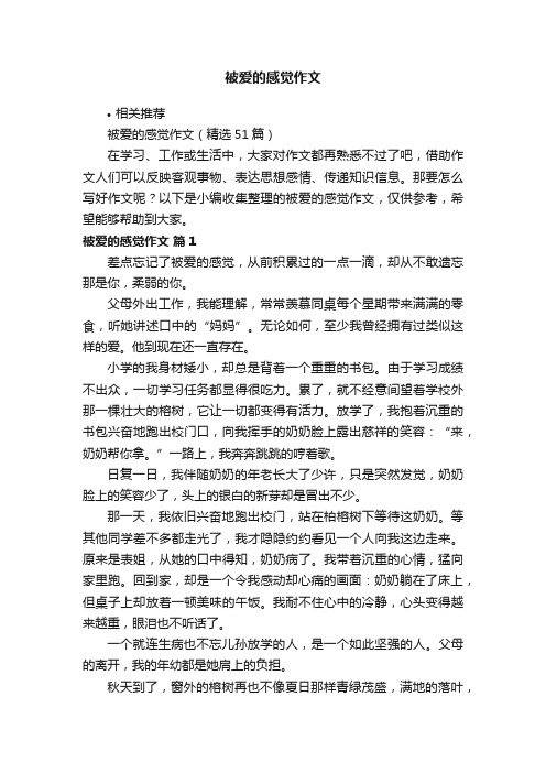 被爱的感觉作文