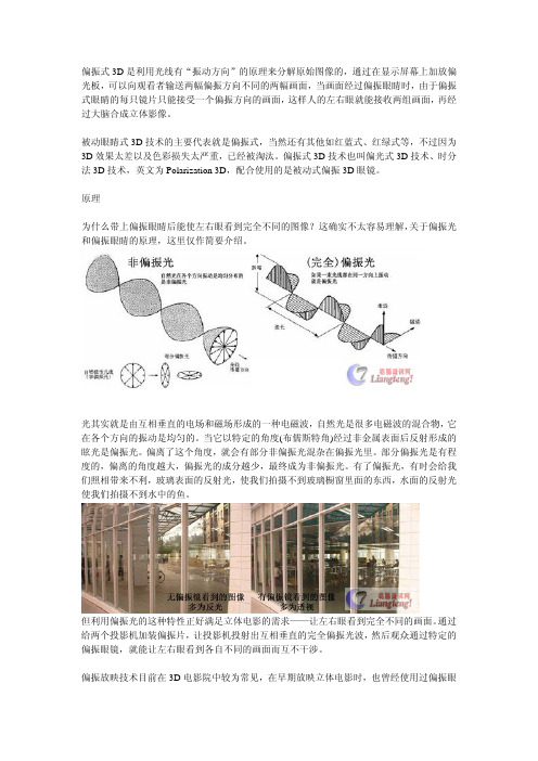 偏振式3D显示工作原理