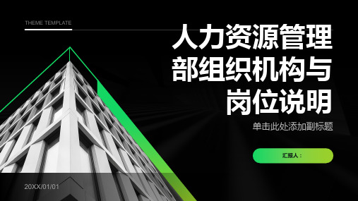 人力资源管理部组织机构与岗位说明