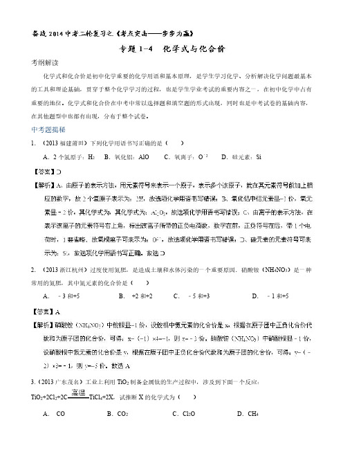 2019-2020年中考化学二轮复习考点突击步步为赢(解析版)(II).doc (2)