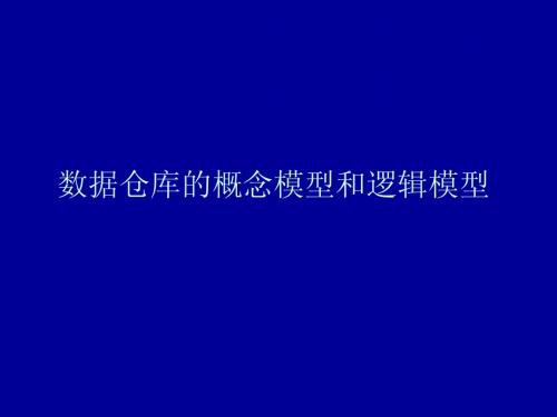 数据仓库.ppt