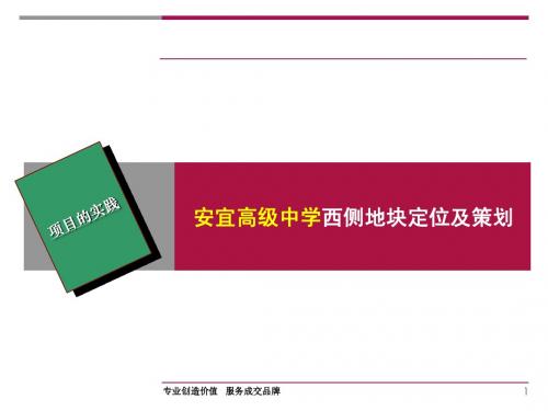 [经典资料]江苏房地产市中学地块定位策划报告_131P_多层_小高层